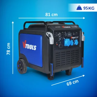 ژنراتور بنزینی اینورتری سایلنت 8500 وات وی تولز مدل 8750ISR